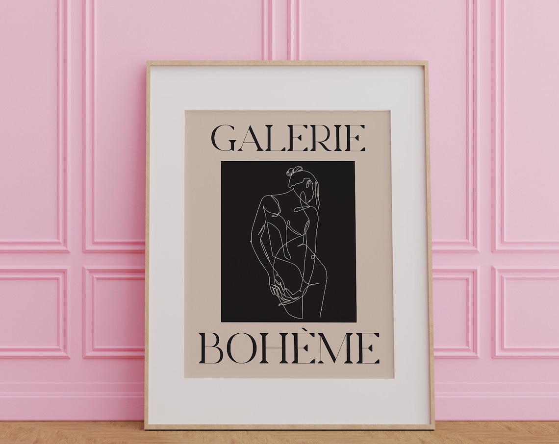Galerie Boheme Female Figure Line Drawing Minimalist Gallery Wall Art
