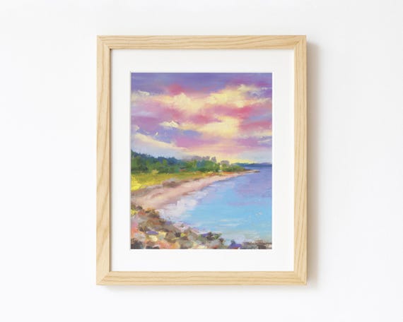 Queensland Beach Pastel Art Print