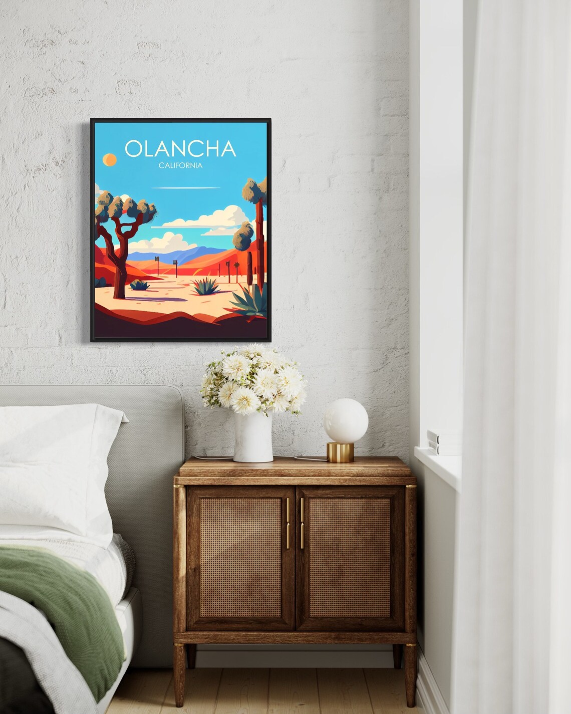 Olancha California Joshua Tree Desert Dunes Red Sand Art Poster - Image 2