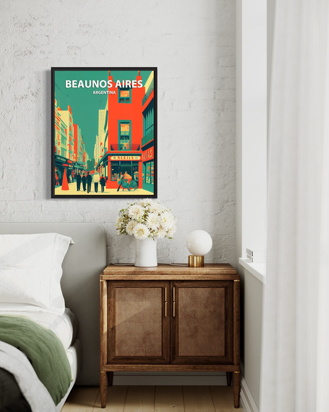 Buenos Aires Argentina Retro Street Scene Vintage Travel Poster - Image 2