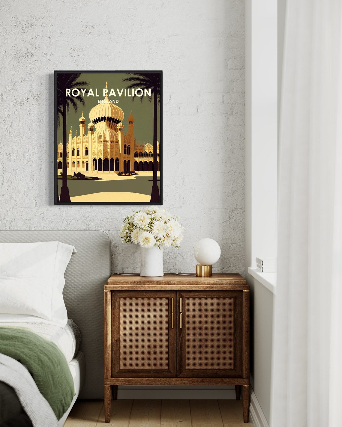 Royal Pavilion England Onion Domes Palace Retro Travel Poster - Image 3