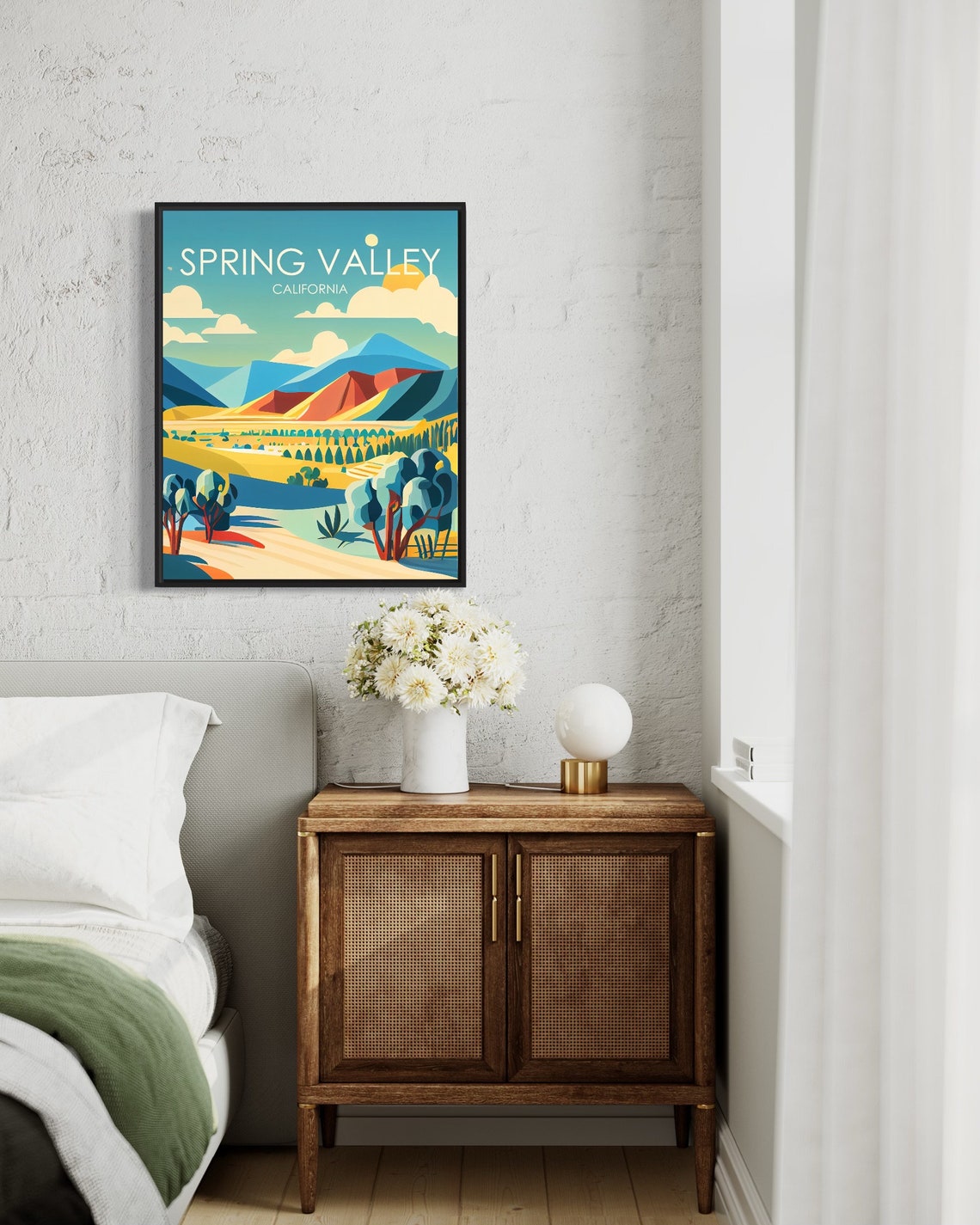Spring Valley California Rolling Hills Orchard View Poster Artwork - Image 2