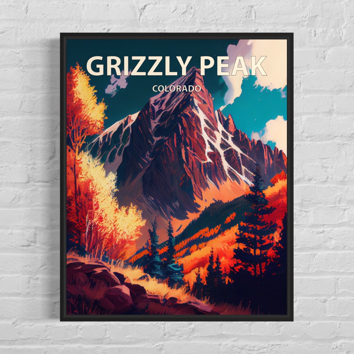 Grizzly Peak Colorado Red Rock Spire Autumn Foothills Poster