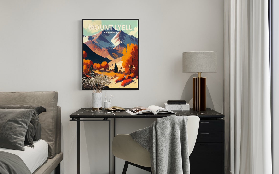 Mount Lyell California Granite Peak Autumn Valley Sunset Poster - Image 2