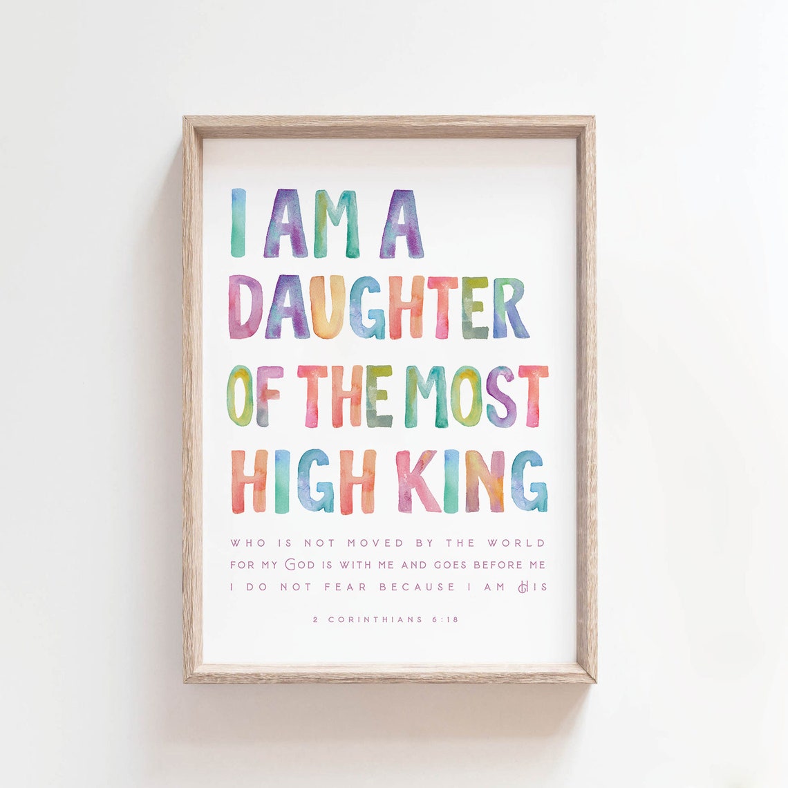 I Am The Daughter Of A King Scripture Nursery Sign - Image 2