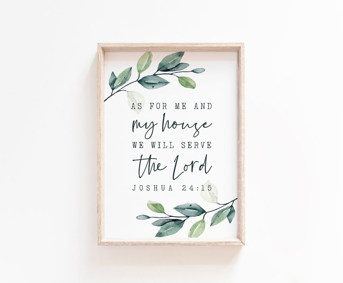 As For Me And My House Bible Verse Art Print - Image 2