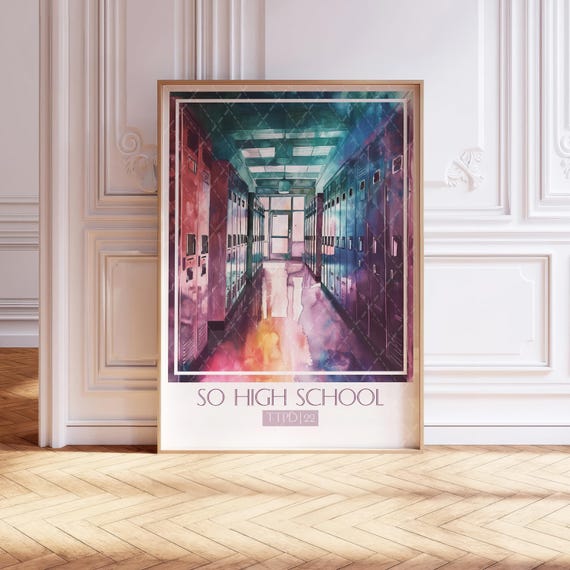 So High School Poster Song Prints Watercolor Wall Art Subtle Print Painting Gift For Music Fans