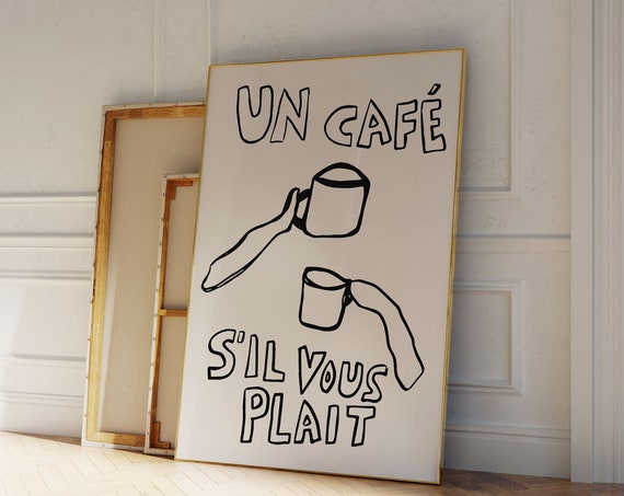 Un Caf Minimalist French Coffee Kitchen Decor