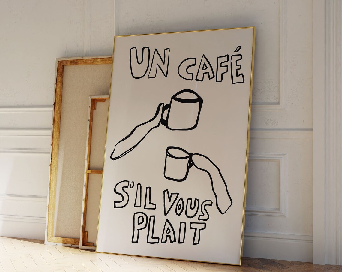 Un Caf Minimalist French Coffee Kitchen Decor