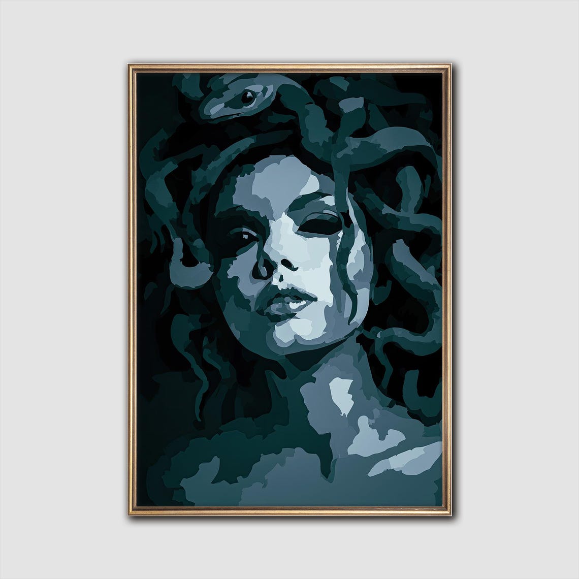 Gothic Medusa Wall Art Dark Mythology Print
