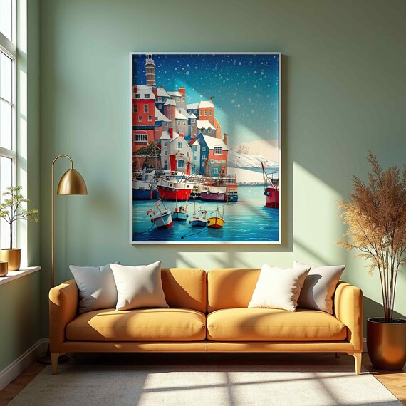Christmas Wall Art Vintage Holiday Decor Retro Cozy Festive Designs Instant Cute Trendy
