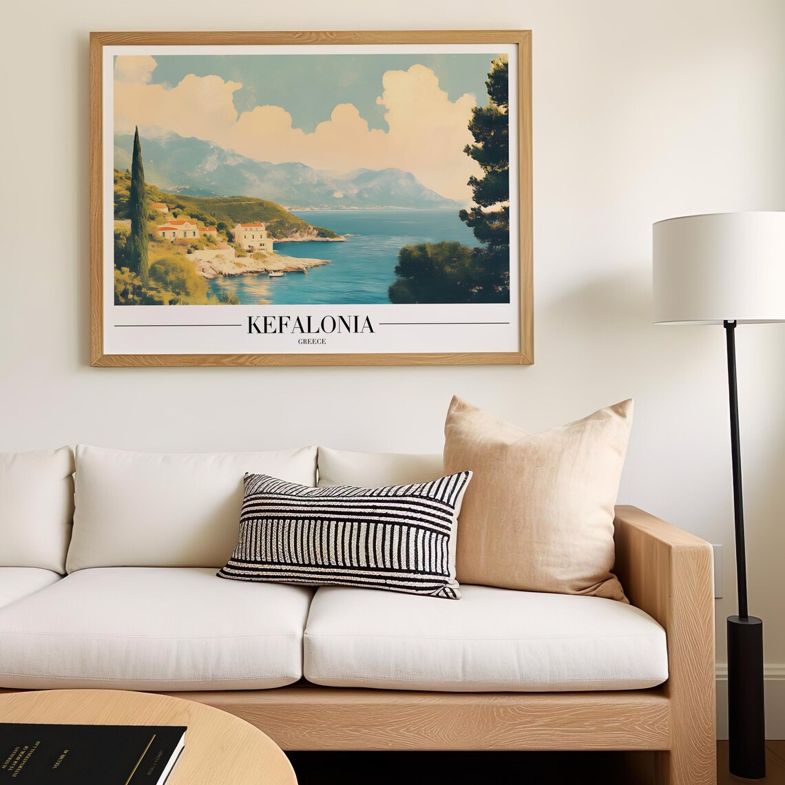 Kefalonia Greece Island Coast Turquoise Bay Village Travel Poster