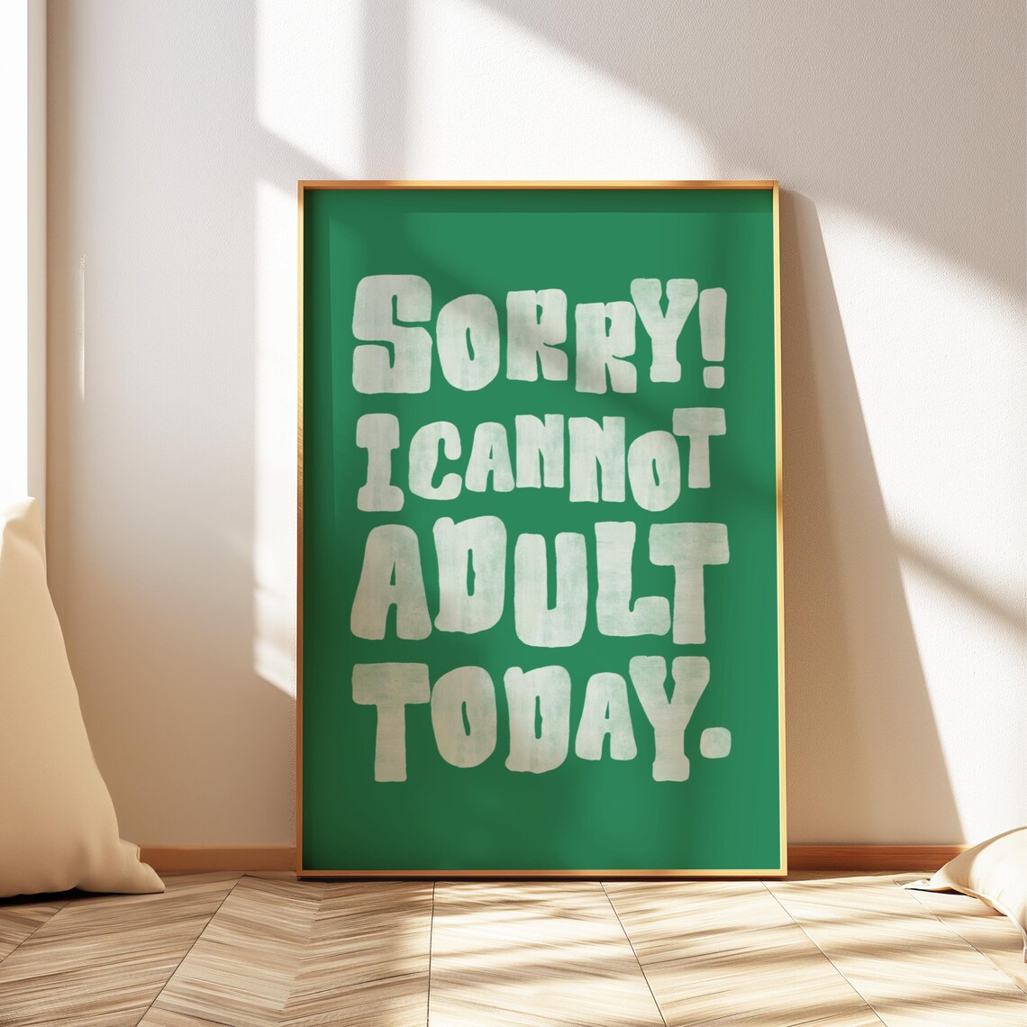 Trendy Quote Typography Poster Print, Minimalist Saying