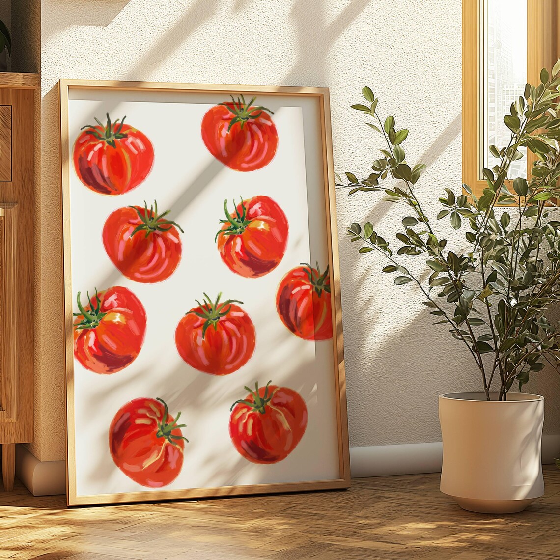 Tomato Print, Vintage Mediterranean Kitchen Art