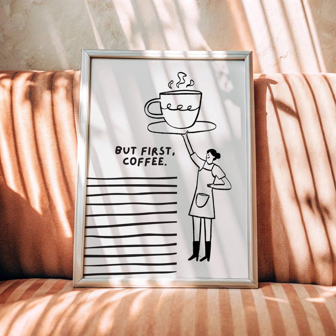 Espresso Doodle Print Minimalist Coffee Bar Kitchen Art Digital Download A2a6 Jpeg 300dpi