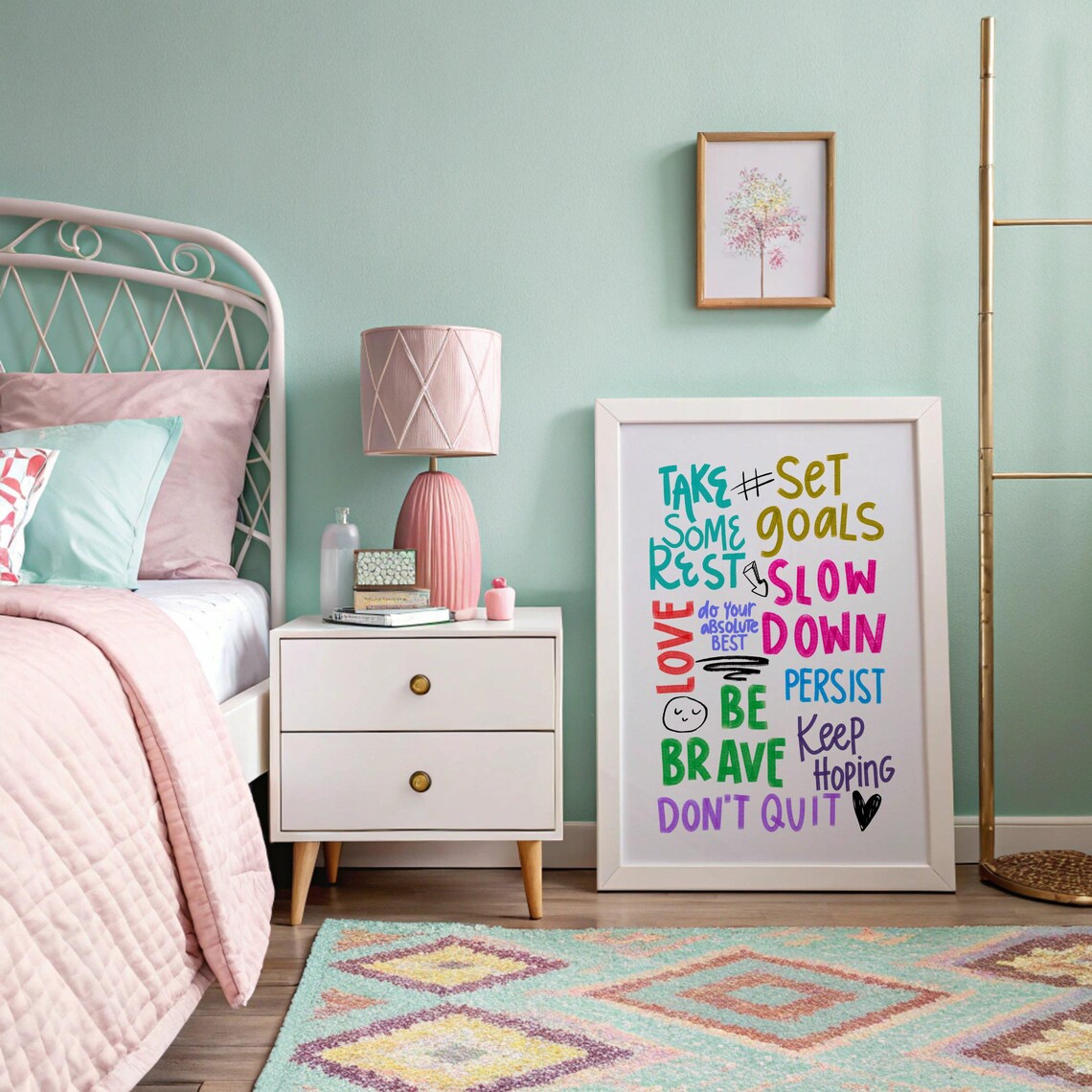 Colorful Inspirational Quotes Poster For Teen Room Wall Decor