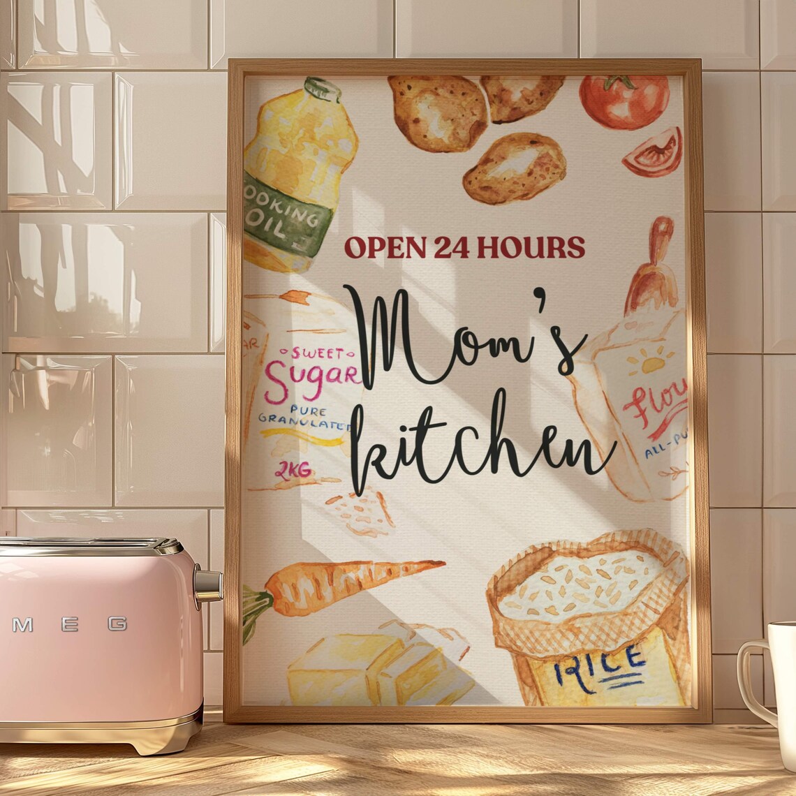 Modern Kitchen Pantry Cocktail Art Print