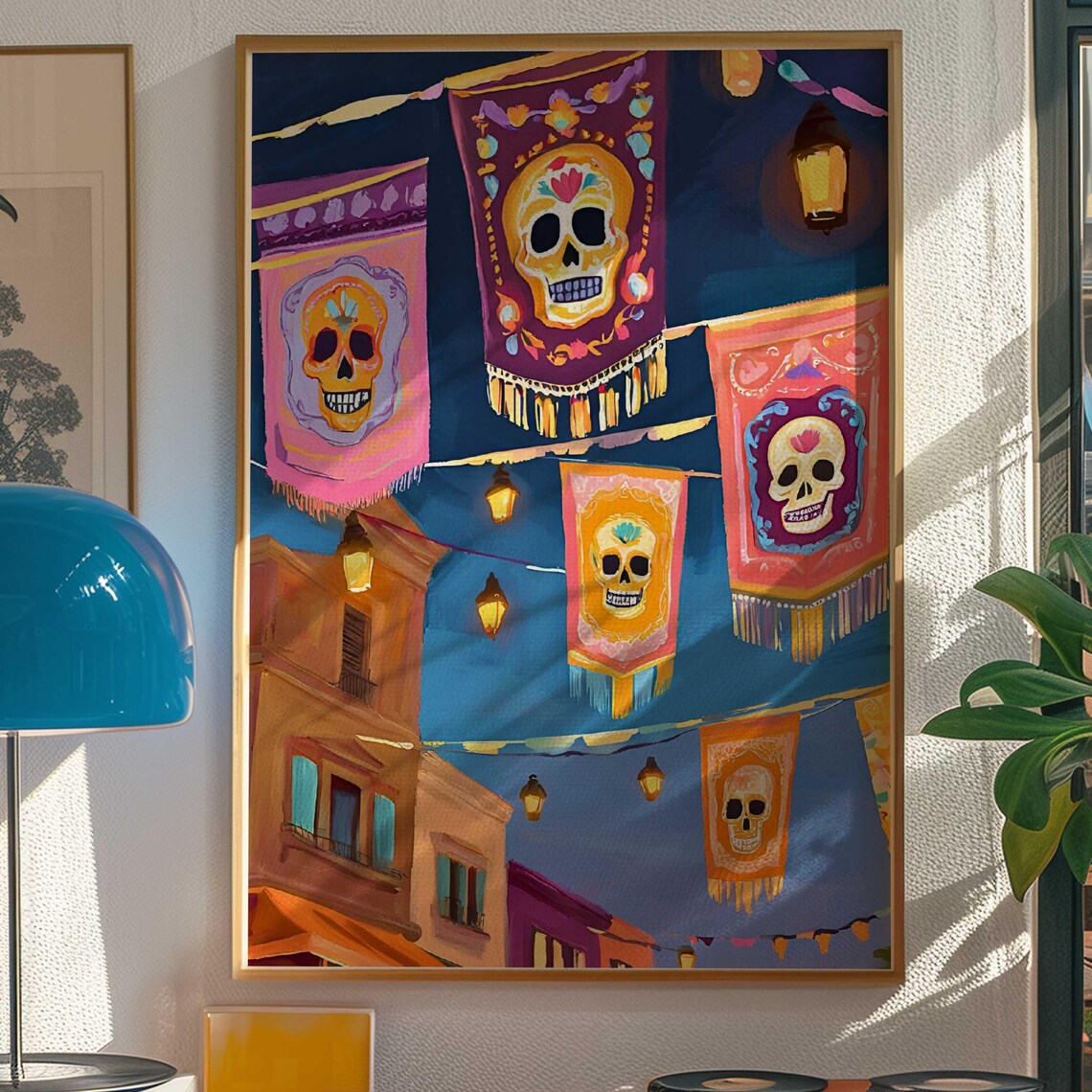 Day Of The Dead Wall Art, Dia De Los Muertos