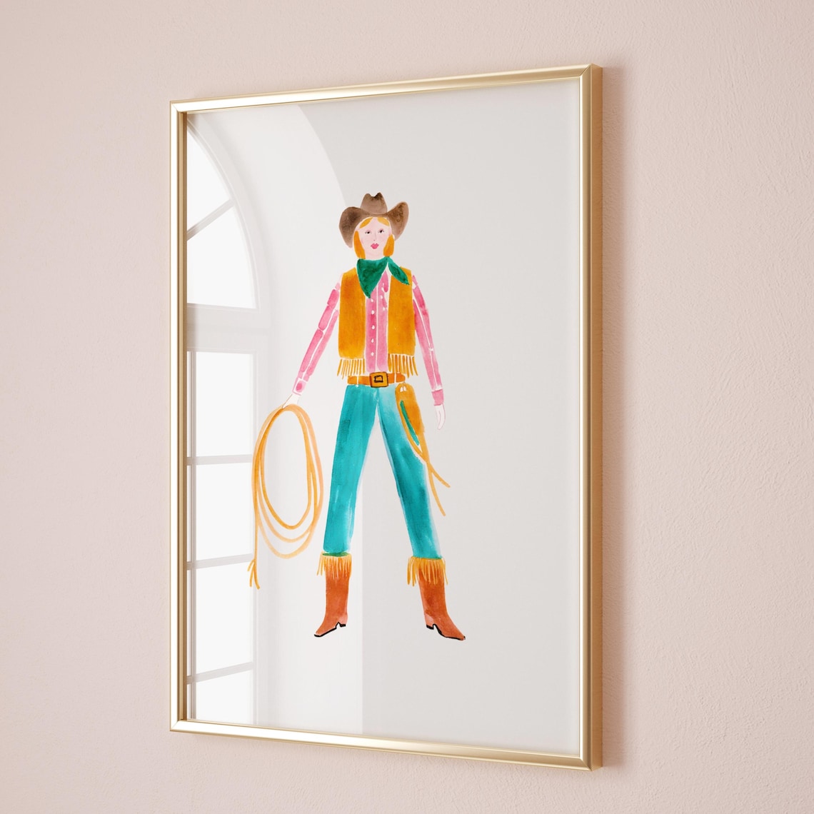 Long Live Cowgirls Poster, Coquette Western Minimalist
