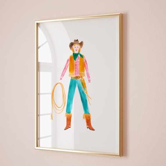 Long Live Cowgirls Poster, Coquette Western Minimalist