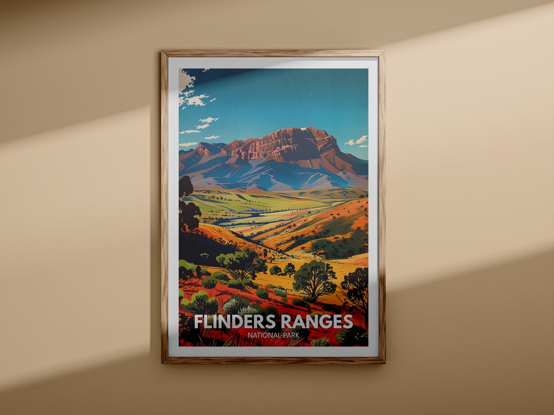 Flinders Ranges National Park Red Cliffs Sunset Travel Poster - Image 3