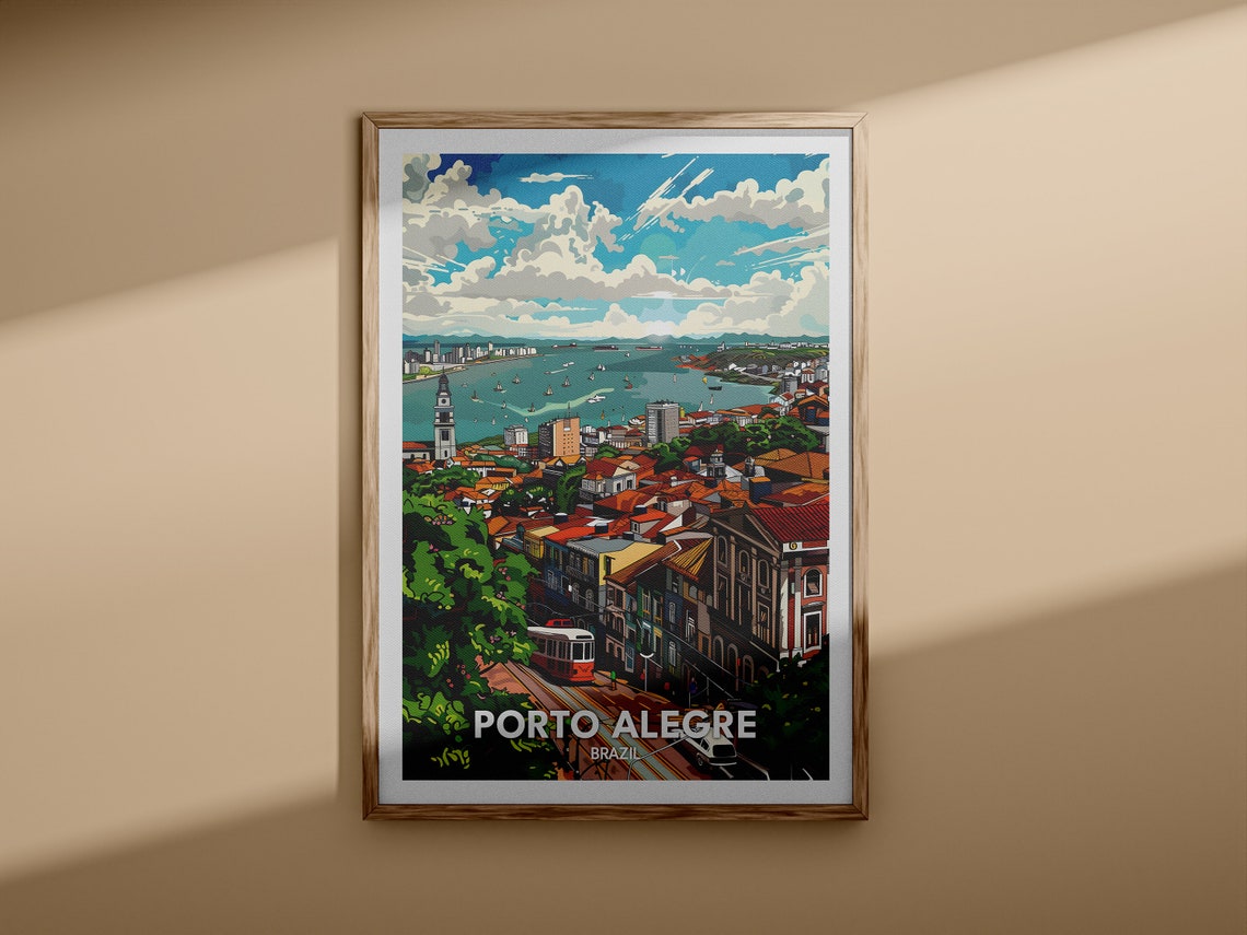 Porto Alegre Print Porto Alegre Travel Poster Brazil Wall Art Print Brazil Home Decor Travel Wall Art Poster Unique City Print - Image 3