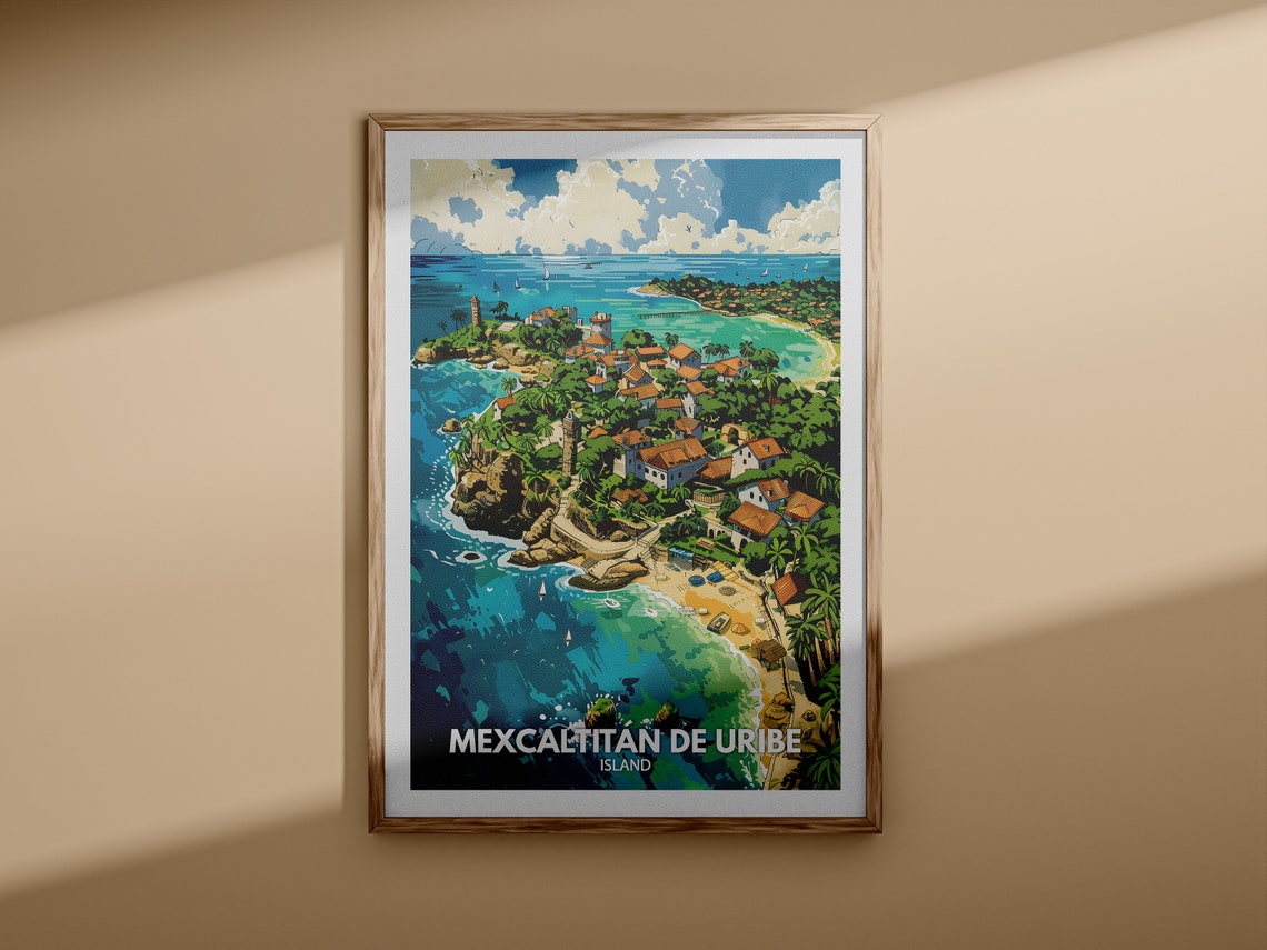 Mexcaltitan De Uribe Print Mexcaltitan De Uribe Island Poster Mexico Island Art Mexico Travel Poster Nature Prints - Image 3