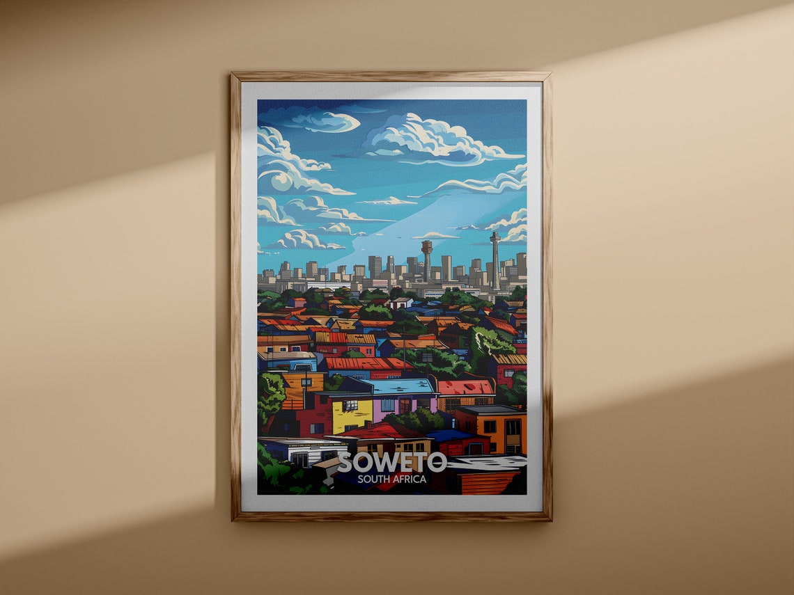 Soweto Print Soweto Travel Poster South Africa Wall Art Print South Africa Home Decor Travel Wall Art Decor Unique City Poster - Image 3