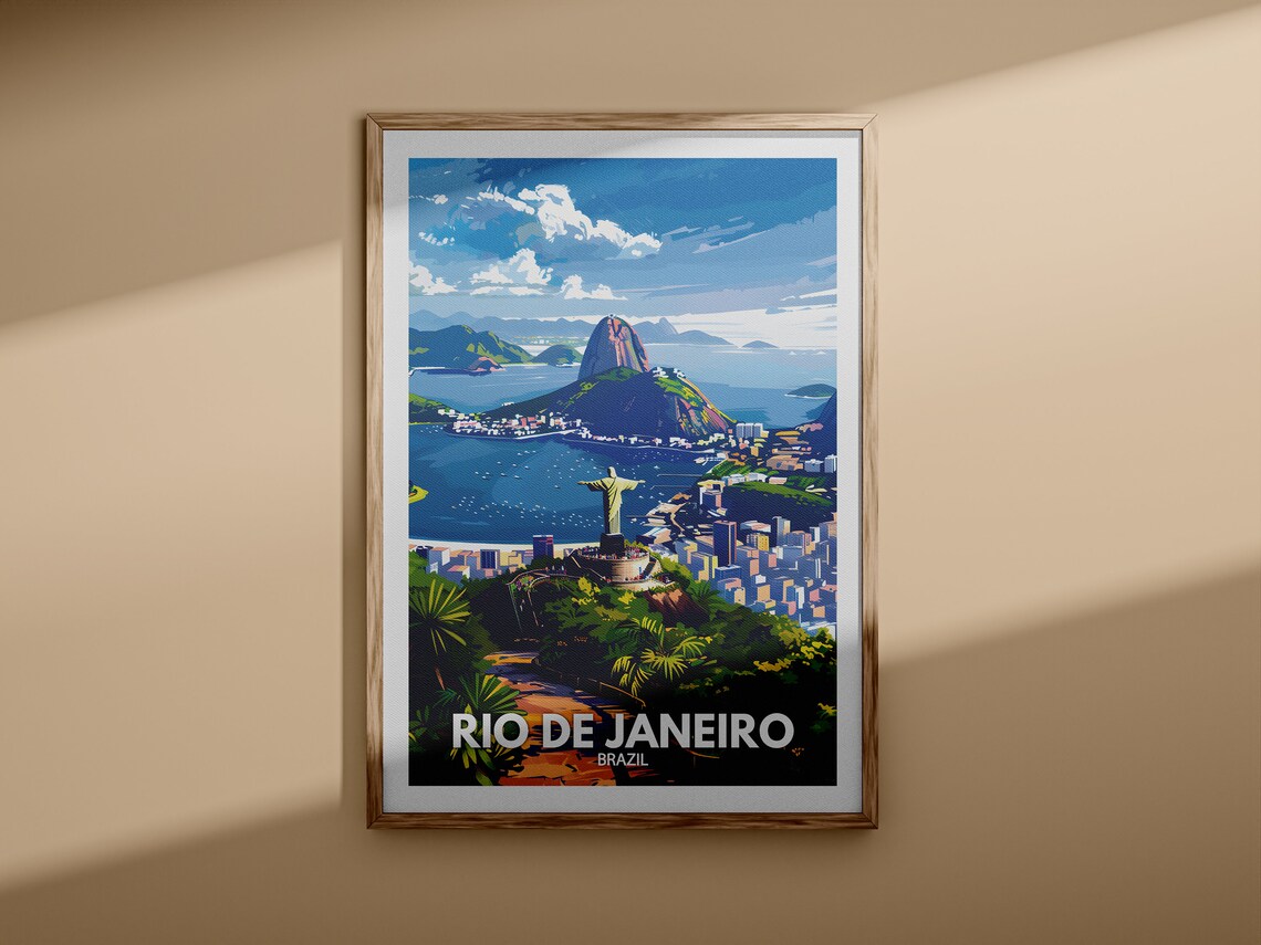 Rio de Janeiro Brazil Christ the Redeemer and Sugarloaf Poster - Image 3