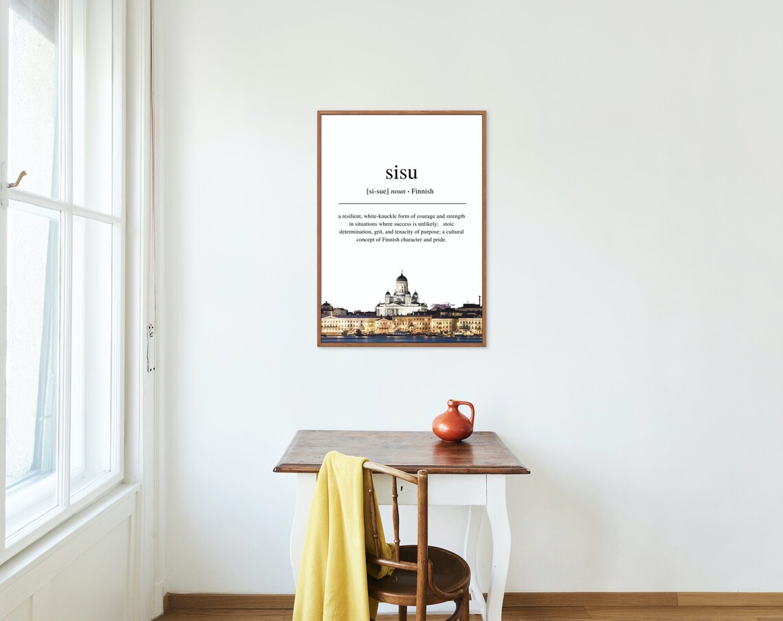 Finnish Definition Of Sisu, Helsinki Art Print - Image 3