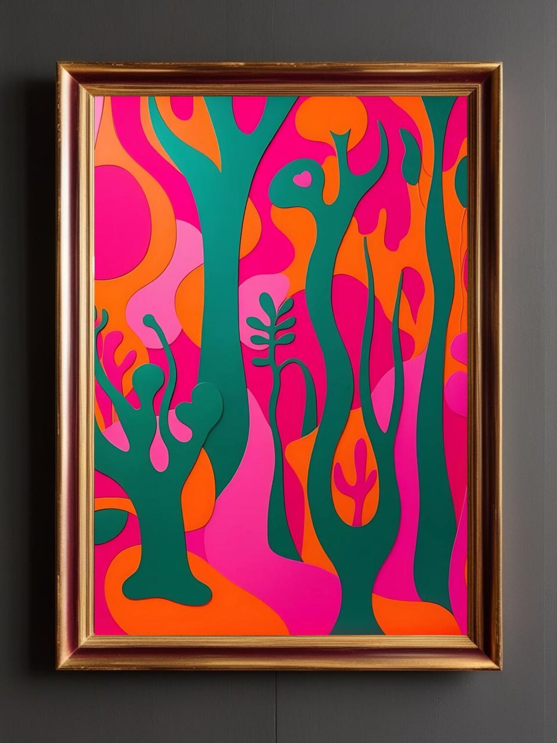 Maximalist Abstract Wall Art, Eclectic Trendy Poster - Image 2