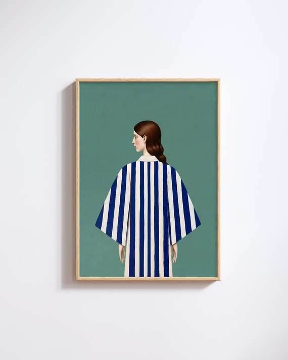 Modern Minimalist Woman Portrait, Fine Art Print