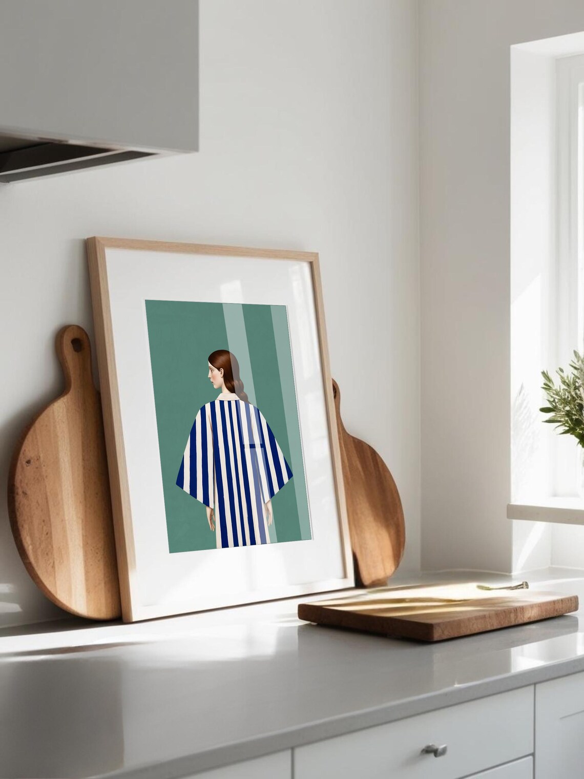 Modern Minimalist Woman Portrait, Fine Art Print - Image 2