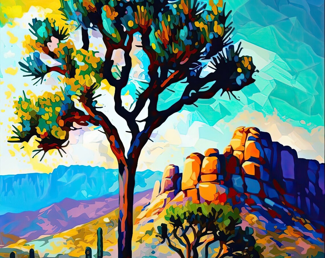 Joshua Tree National Park, Southwest Landscape Art Print - Image 5
