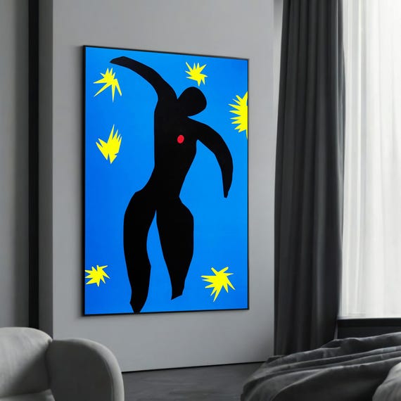 Henri Matisse Icarus Canvas Painting A Bold Modern Art Masterpiece With Vibrant Colors As An Inspiring Gift