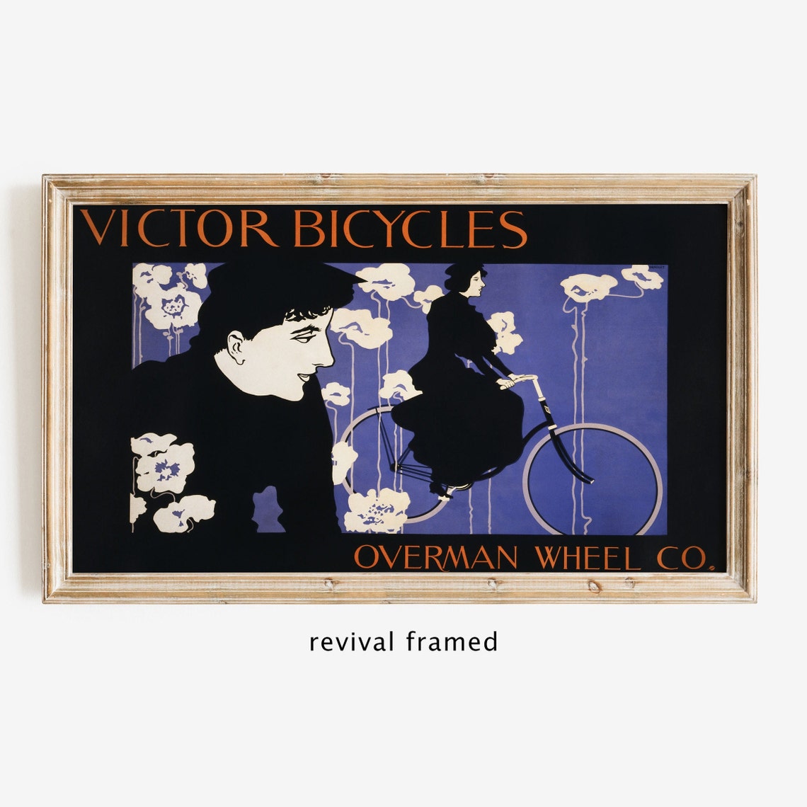 Victor Bicycles Overman Wheel Co Art Nouveau Bicycle Ad Poster