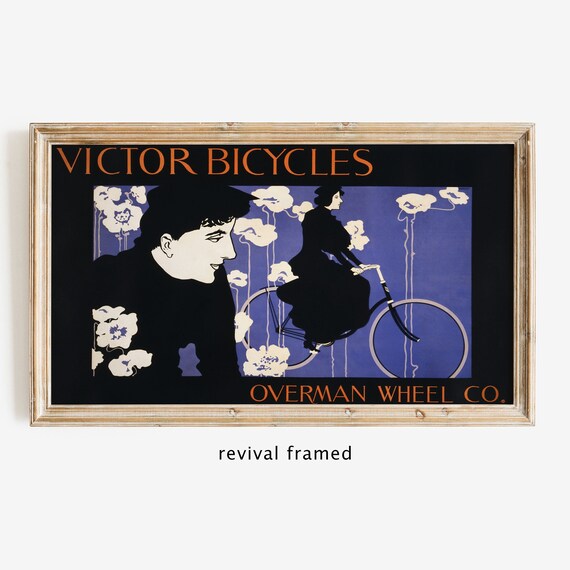 Victor Bicycles Overman Wheel Co Art Nouveau Bicycle Ad Poster