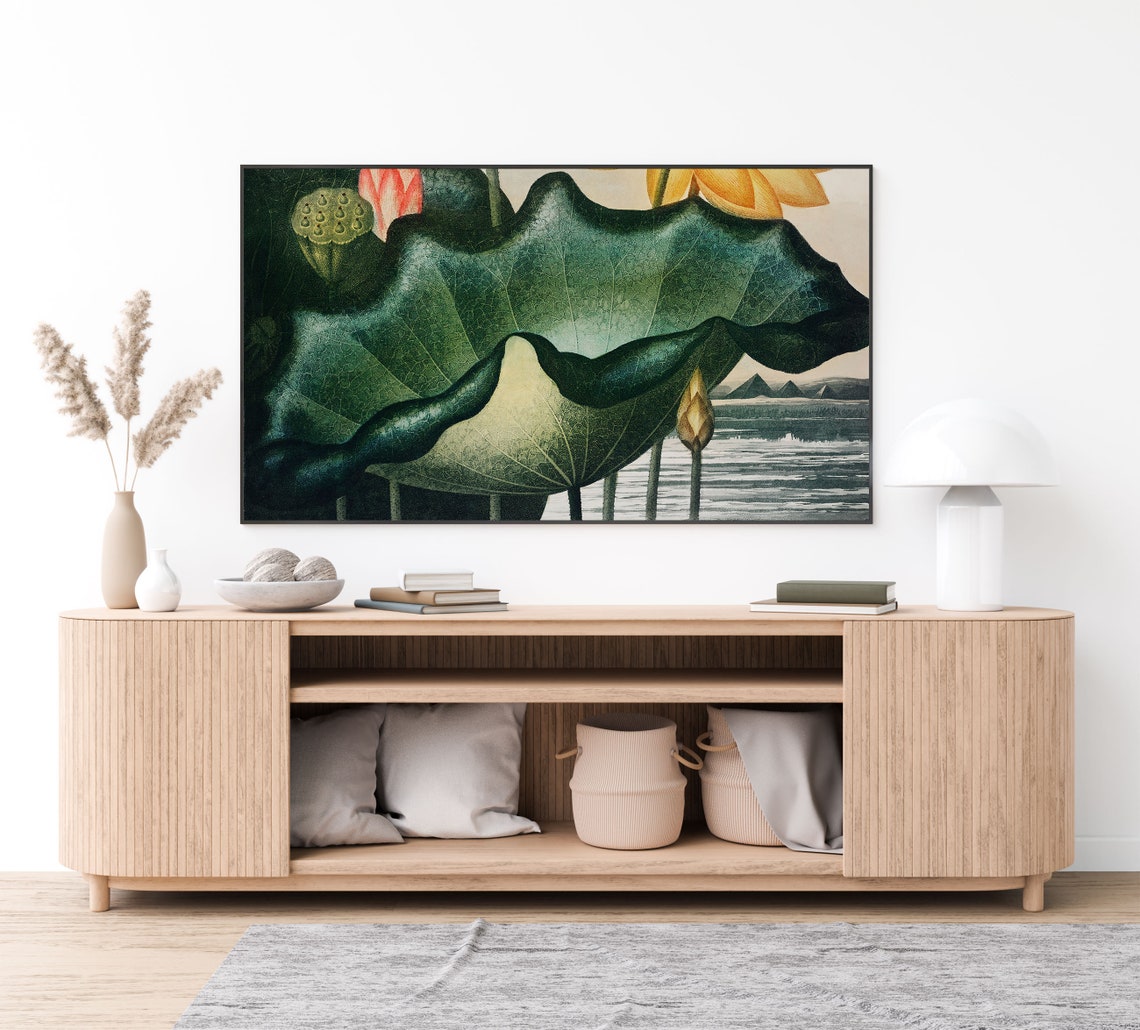 Tv Art Vintage Tv Art Tropical Frame Tv Art Vintage Bird Tv Art Vintage Botanical Tv Art Large Art Living Room Decor - Image 3
