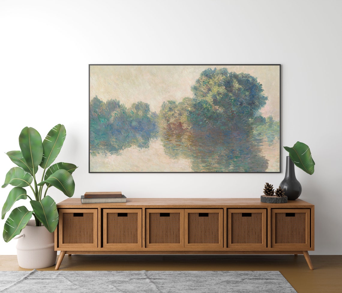 Claude Monet Spring River Trees Soft Impressionist Landscape Poster - Image 4