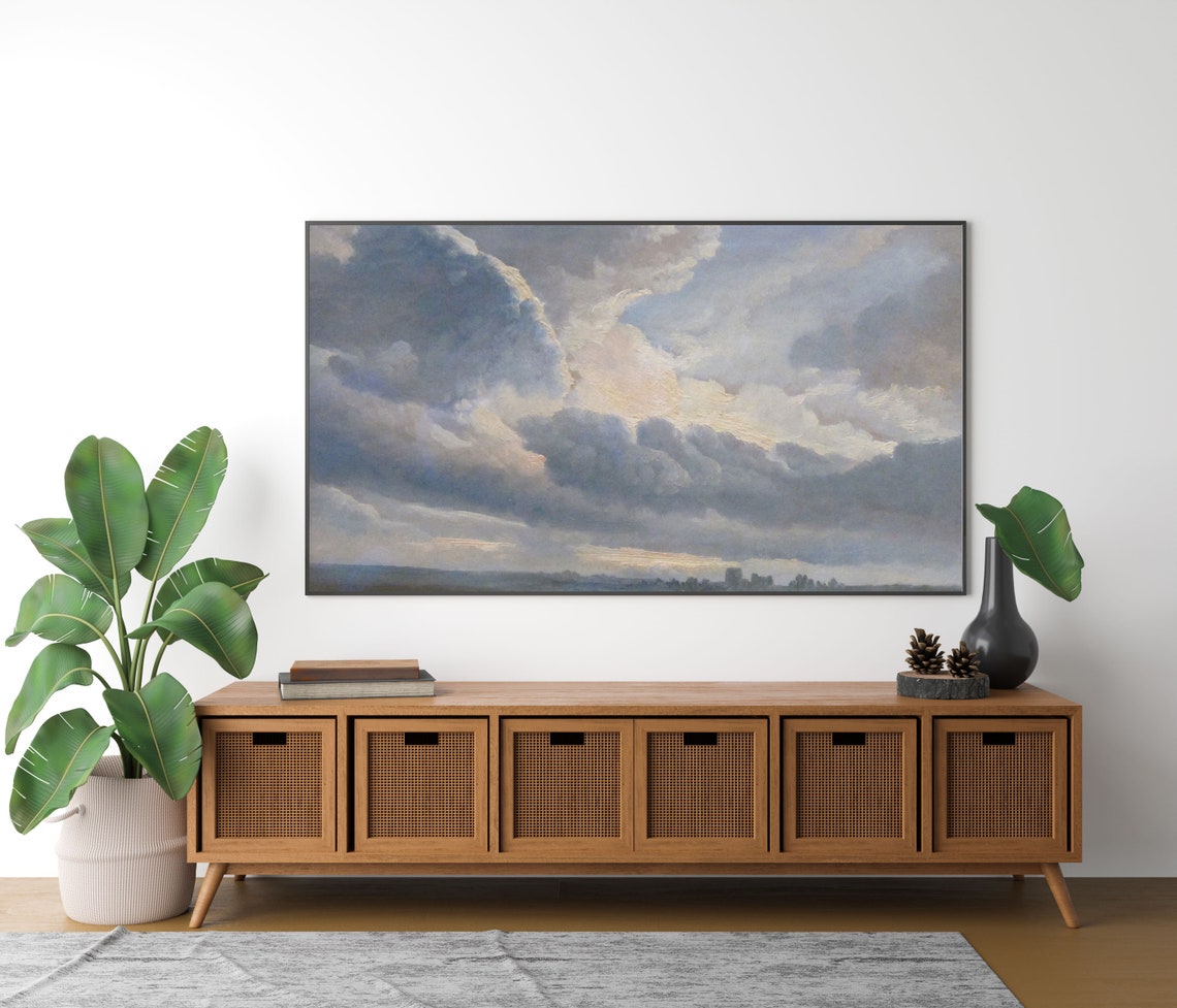 Dramatic Towering Clouds Over the Horizon Vintage Sky Poster - Image 3