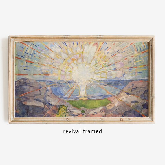 Edvard Munch The Sun Radiant Sunrise Over Fjord Symbolist Masterpiece Wall Art
