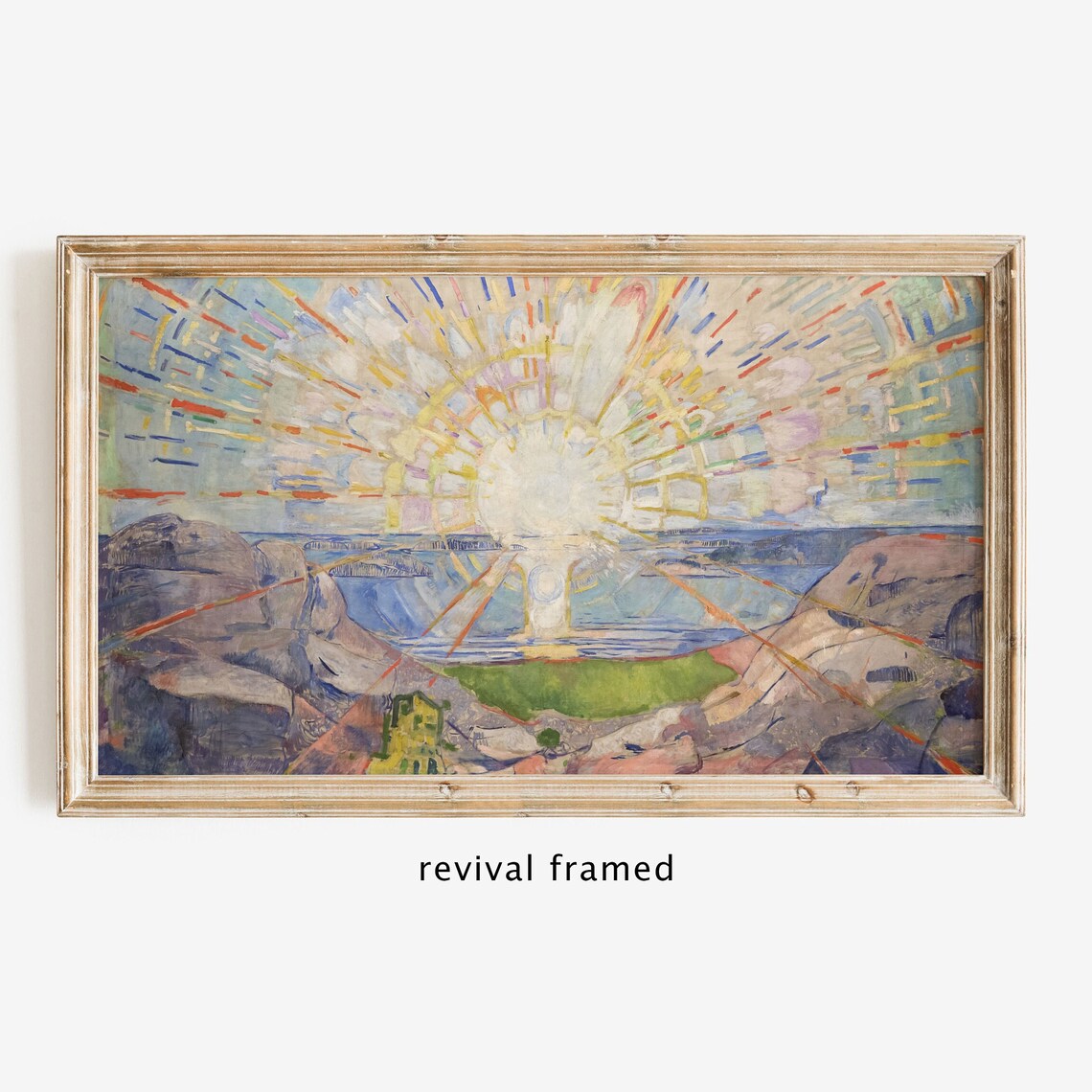 Edvard Munch The Sun Radiant Sunrise Over Fjord Symbolist Masterpiece Wall Art