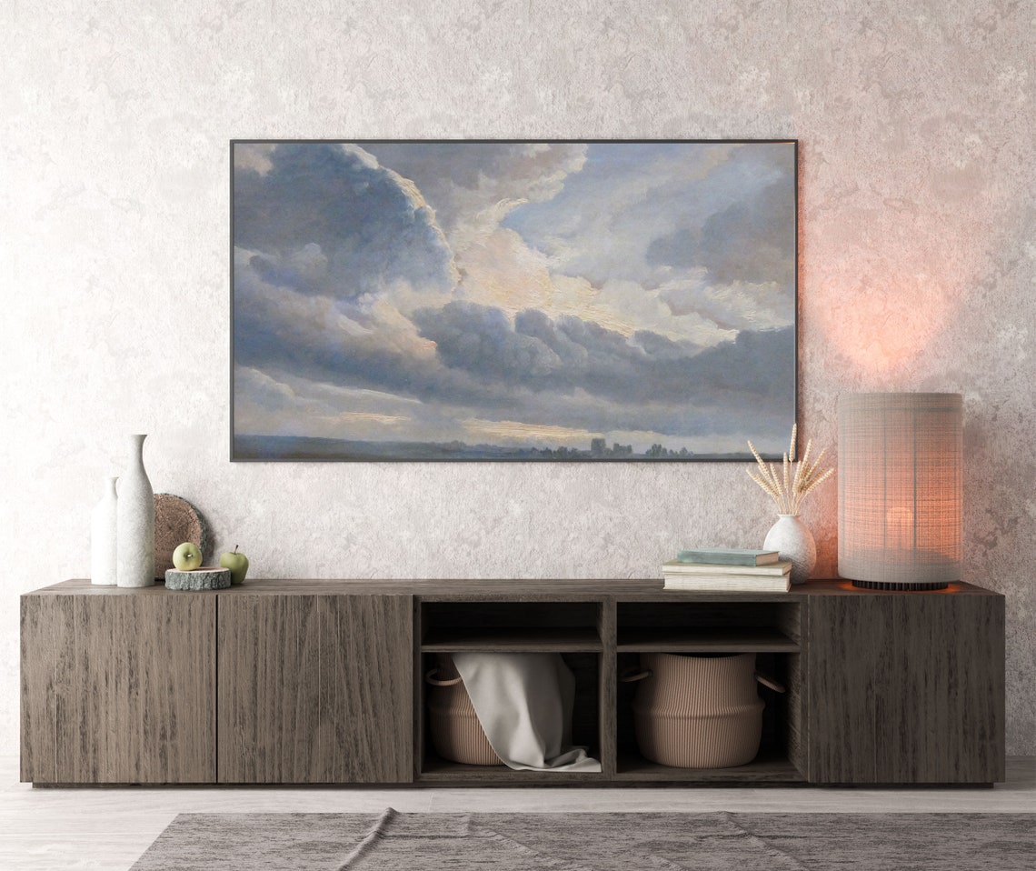 Dramatic Towering Clouds Over the Horizon Vintage Sky Poster - Image 4