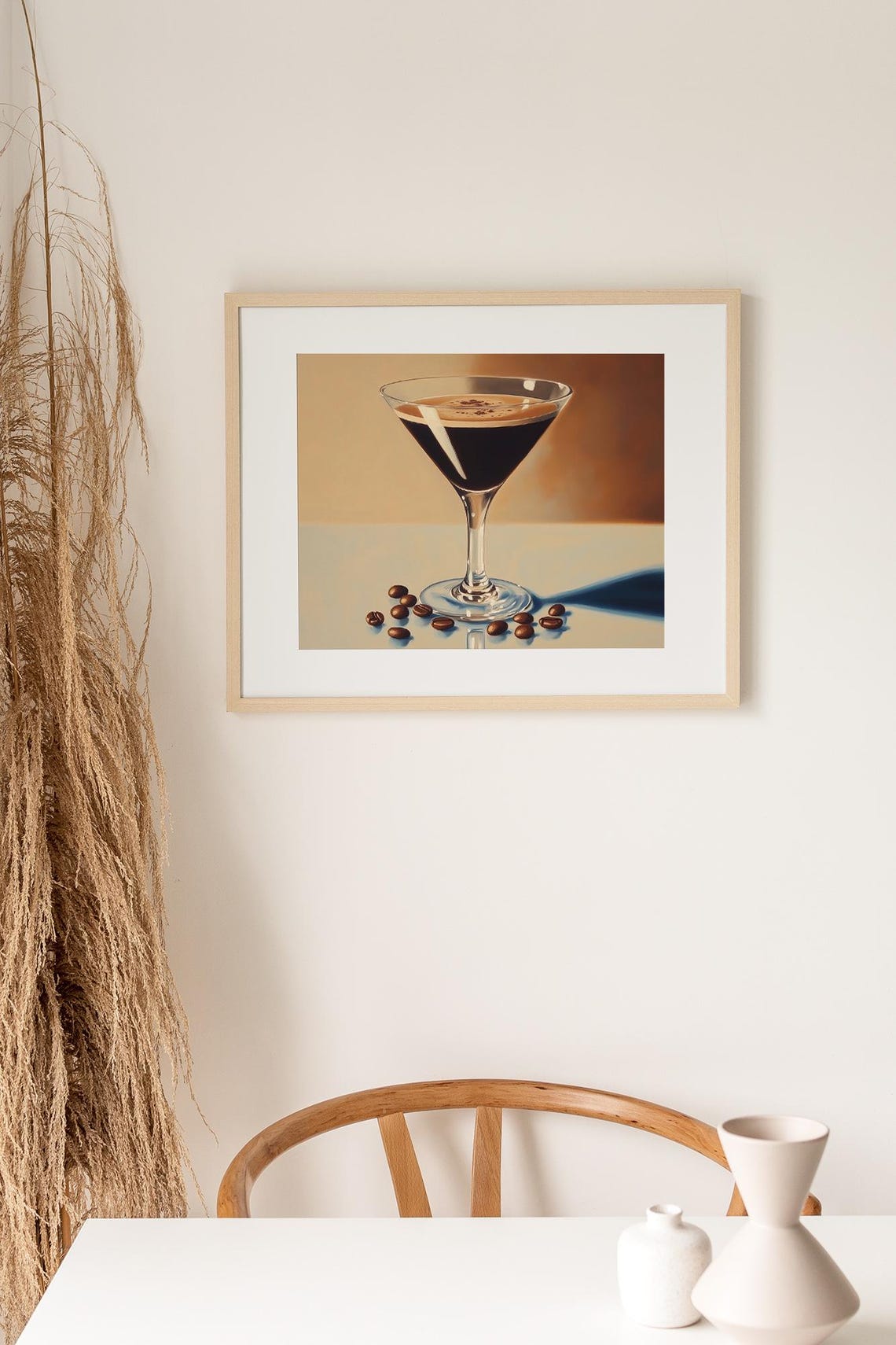 Espresso Martini Cocktail Coffee Beans Vintage Kitchen Poster - Image 3
