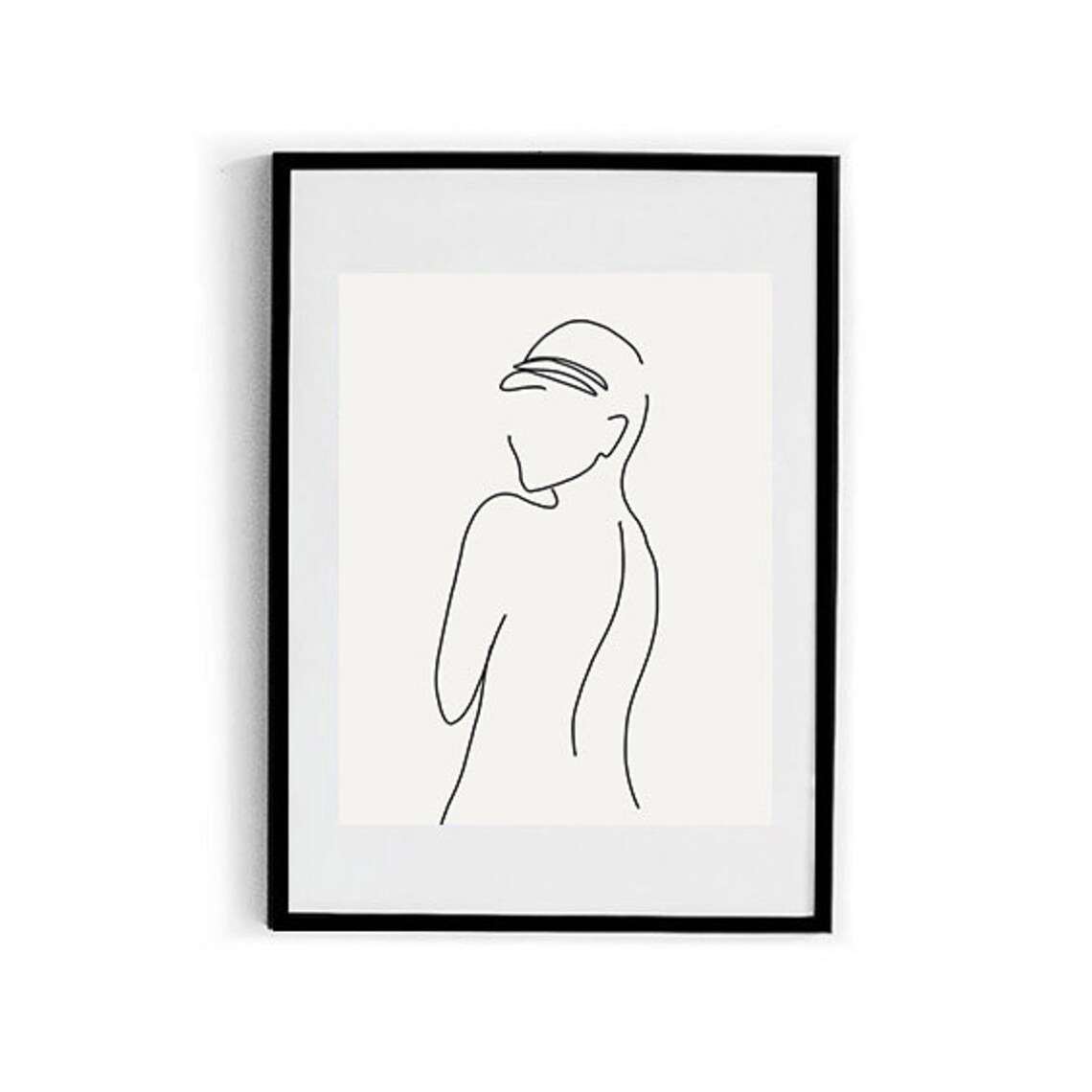 Minimalist Single Line Woman Profile Elegant Continuous Line Art Poster - Image 2