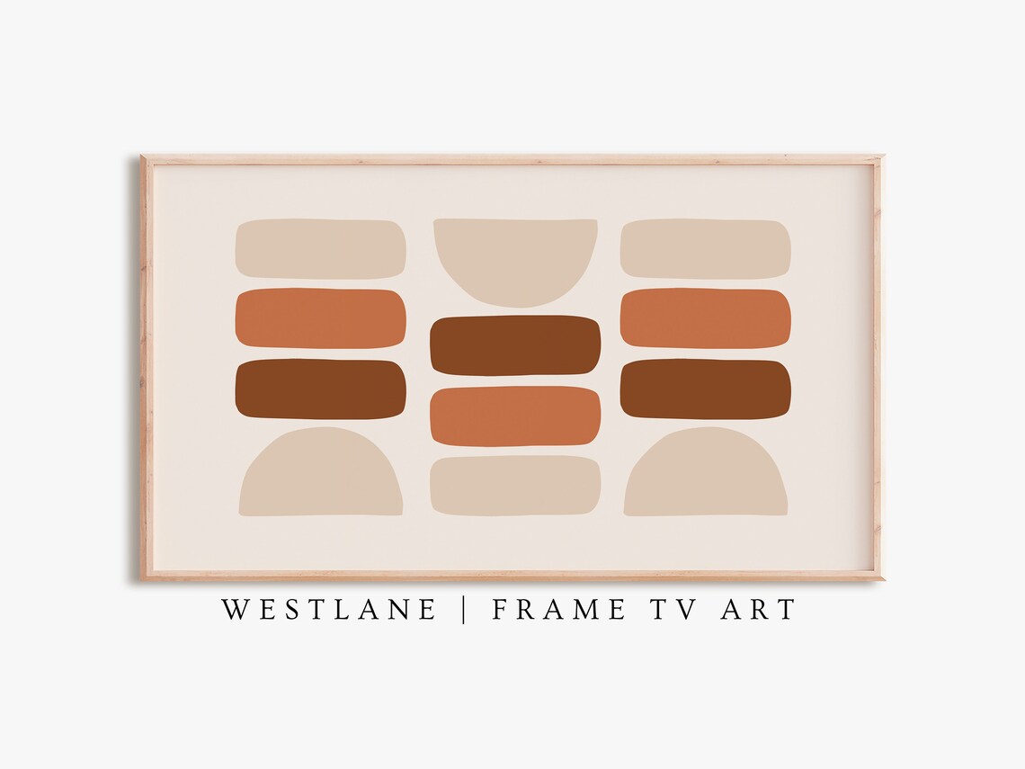 Frame TV Art, Mid Century Modern Neutral