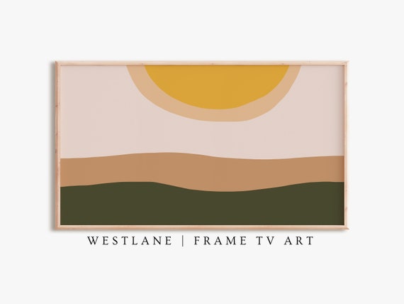 Frame Tv Art Boho Modern Landscape Neutral Earthy Tones Tv172