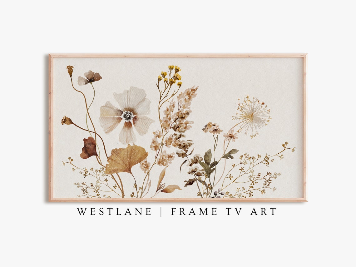 Neutral Wild Flower Painting