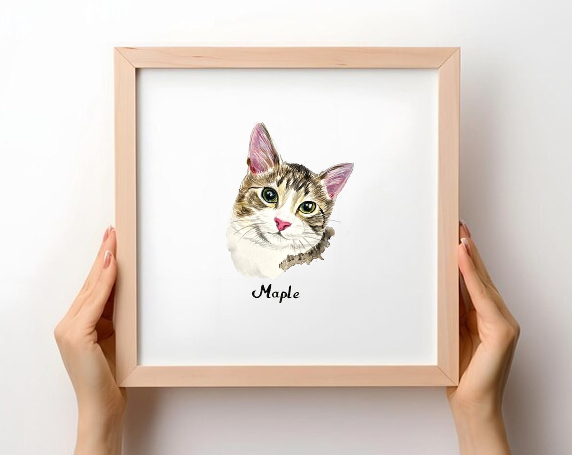 Mini Dog Portrait Watercolor Art Print, Pet Memorial - Image 3