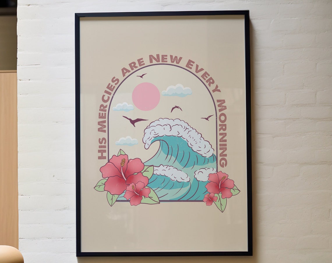 Christian Wall Art Print Retro Christian Poster Scripture Art Religious Print Wall Decor Christian Gift Bible Print - Image 3